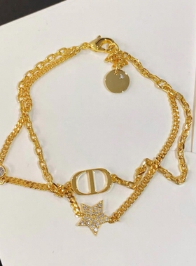 轻奢高级感字母复古风星星手链