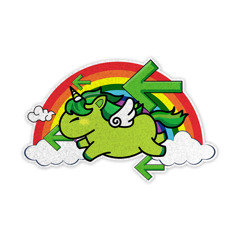 保住绿马不要乱跑绿码出行创意彩虹小马驹反光汽车贴纸车门车身贴