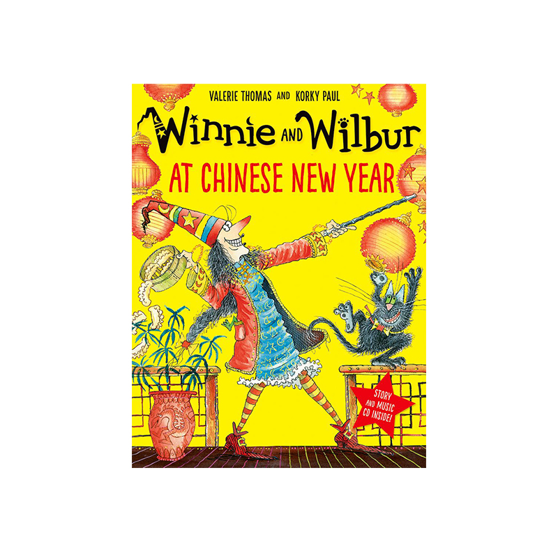 英文原版 女巫温妮魔法绘本 中国新年  Winnie and Wilbur AT CHINESE NEW YEAR  女巫温妮  图画故事书 睡前读物 带CD音频 - 图0