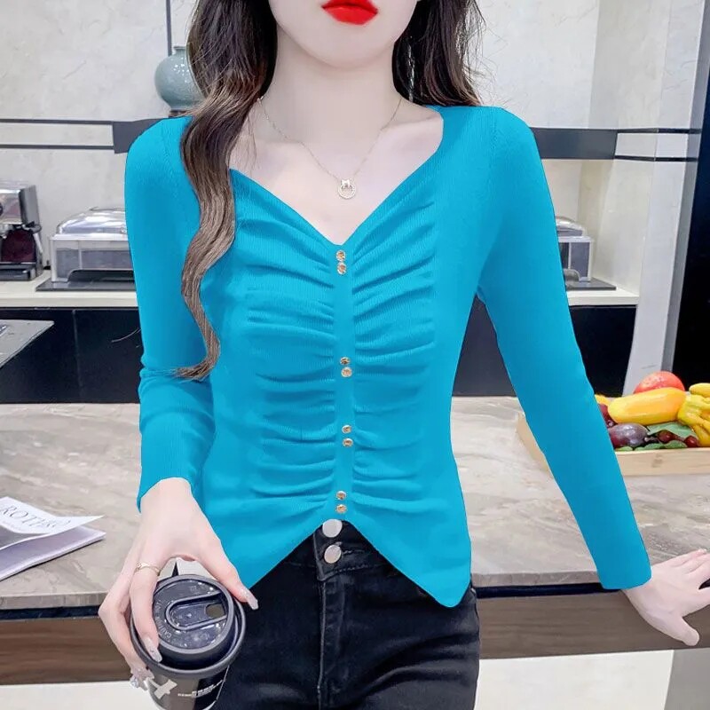 秋冬长袖打底衫秋季热销新款女装不规则t恤时髦时尚洋气秋装上衣