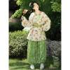 Original Tang Dynasty embroidered short round neck robe