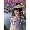 Sui Dynasty Hanfu women's half-sleeved skirt covering the knees