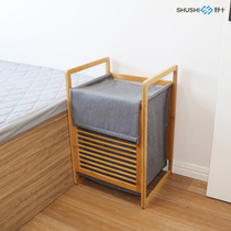 Shu ten Home Bamboo Dirty Laundry Toy Debris containing basket Creative design Large-capacity waterproof wool bamboo Dirty Laundry Basket
