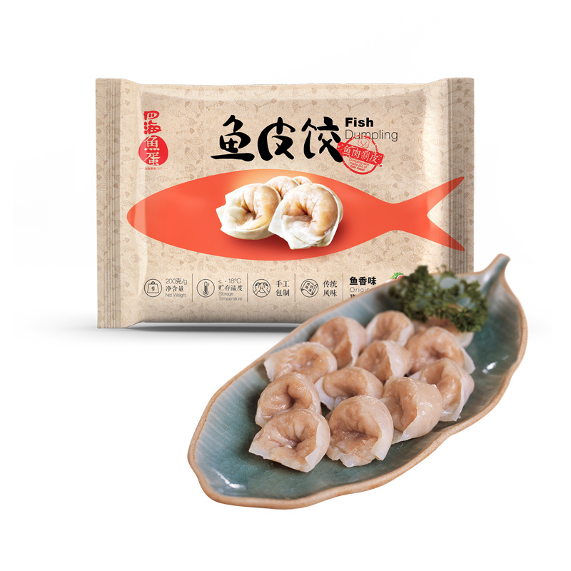 四海鱼蛋香港名牌潮汕鱼皮饺子手工水饺火锅关东煮食材 200g-图2