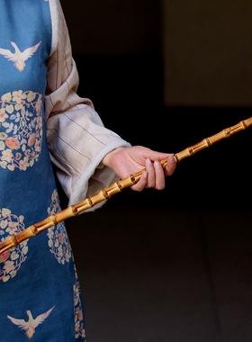 竹根戒尺文玩把玩件实心竹教鞭 竹子把件 竹节棍子 筇竹 竹制品