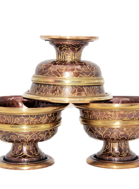 佛堂桌面摆件供水碗尼泊尔纯手工