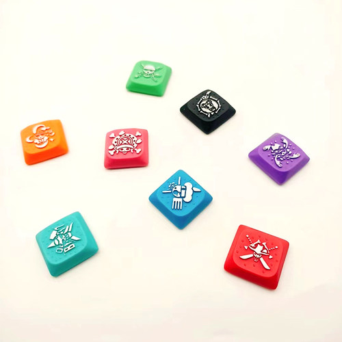 海贼王系列路飞矮轴十字轴机械键盘个性手工创意树脂键帽 - 图3