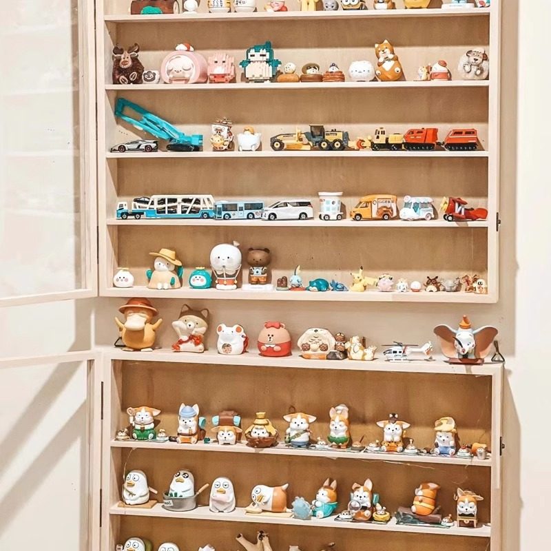 实木盲盒展示架收纳手办展示柜手办玩偶娃娃展示盒壁挂墙上置物架,淘宝优惠券,粉丝福利购,淘宝优惠卷