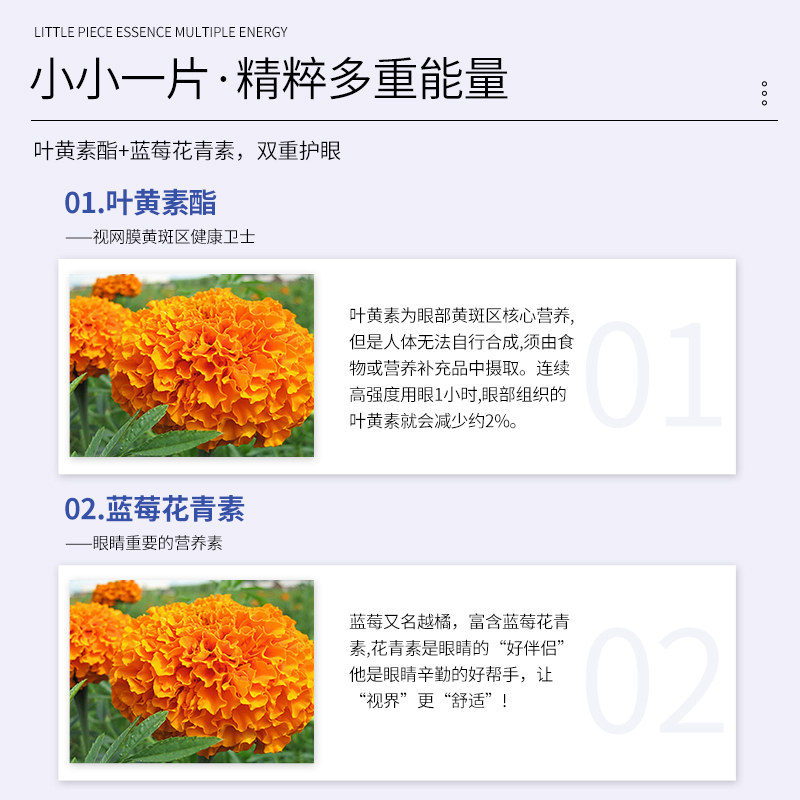 百年玖福堂蓝莓儿童青少年叶黄素酯 翊沫源叶黄素/蓝莓/越橘提取物