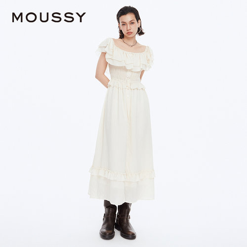 【明星同款】MOUSSY 春季海边度假风连衣裙028HSZ30-1641 - 图2