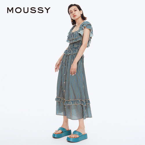 【明星同款】MOUSSY 春季海边度假风连衣裙028HSZ30-1641 - 图1