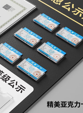 餐饮三合一公示栏营业执照健康证