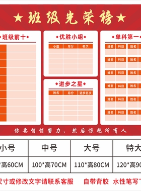 排名光荣榜墙贴荣誉榜高三班级文化布置教室装饰小学开学荣誉展示
