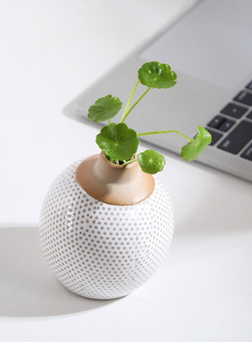 美式乡村INS创意陶瓷小花瓶玄关电视柜桌面摆件陶瓷香薰瓶定制