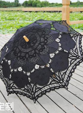 工艺伞 花边伞 蕾丝伞 舞蹈道具摄影婚礼绣花欧式公主钩花棉布伞