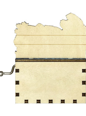 海洋世界音乐盒手工拼装摆件手摇八音盒木质工艺品益智立体拼图定