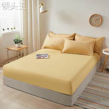 ຜ້າຝ້າຍບໍລິສຸດ brushed fitted sheet single piece brushed protective cover mattress dustproof cover sheet bed cover anti-slip bed cover