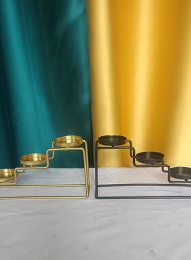 直销欧美复古式铁艺烛梯造型烛光晚餐蜡烛台家居摆件外贸定制