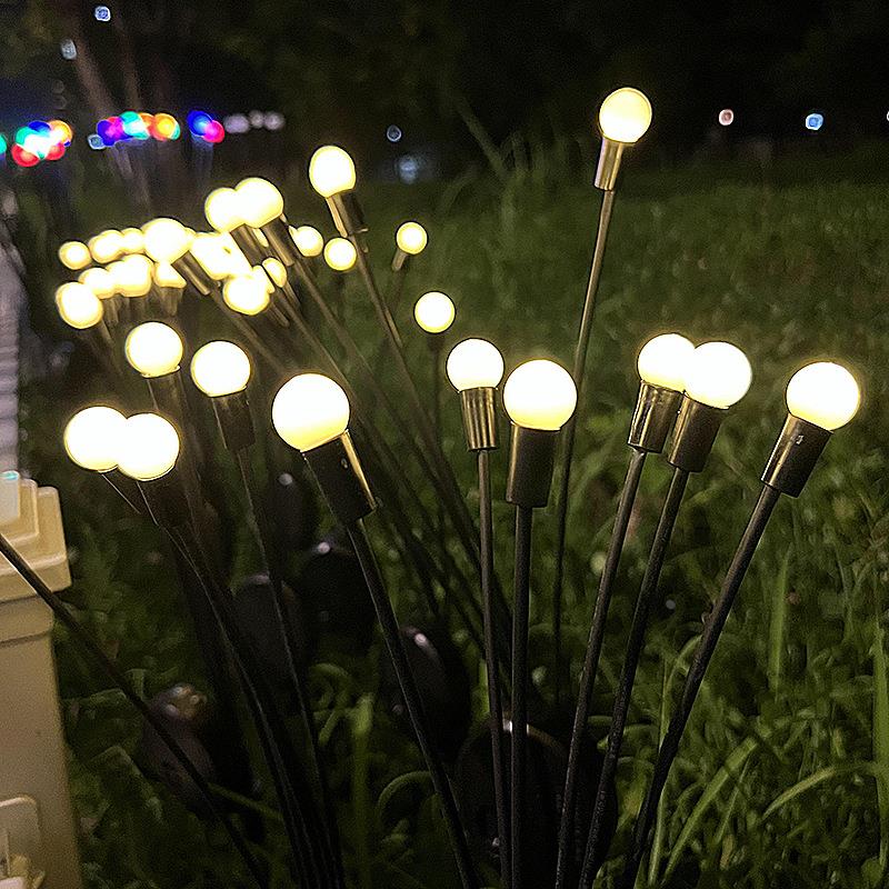 风动萤火虫灯太阳能草坪灯 led户外庭院花园插地灯草坪灯