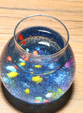 ins小清新简约透明花瓶创意玻璃客厅小鱼缸摆件装饰品水培插花器