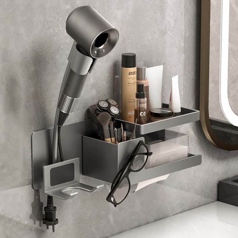 懒人吹风机支架免打孔壁挂式免手拿浴室置物架卫生间风筒收纳架子,淘宝优惠券,粉丝福利购,淘宝优惠卷