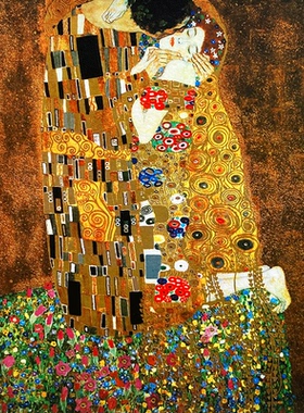 克里姆特吻限量版画官方画廊证书