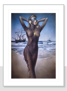 空山基签名限量版画沙滩女郎