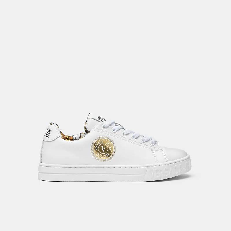 Женские кроссовки Versace Jeans Couture Court88V Badge Baroque Sports Casual Shoes Little White Shoes