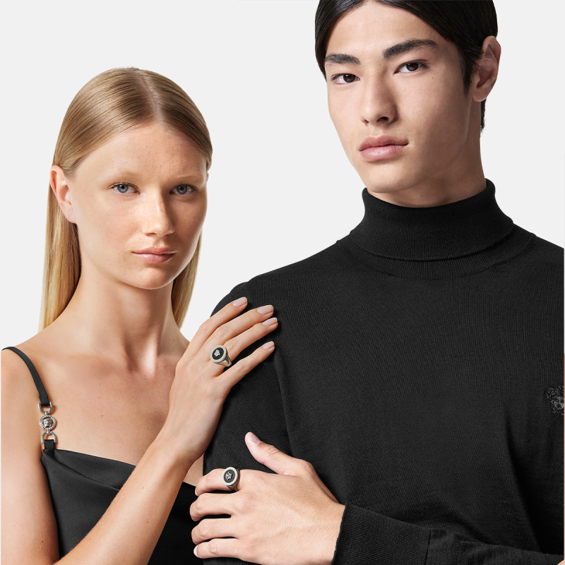 【24期免息】VERSACE/范思哲 情侣珐琅 MEDUSA 戒指 - 图3