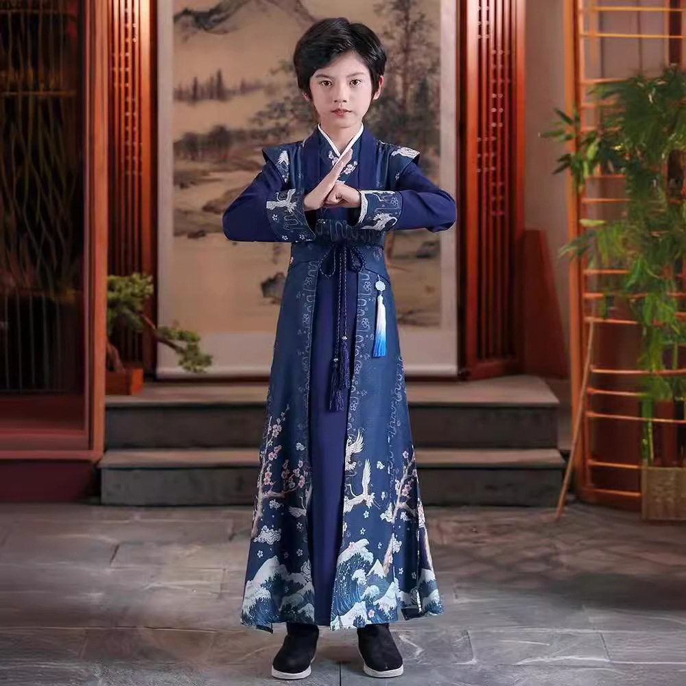 汉服儿童男女书童国学服古装演出服中式礼服唐装侠客中国风演出服,淘宝优惠券,粉丝福利购,淘宝优惠卷