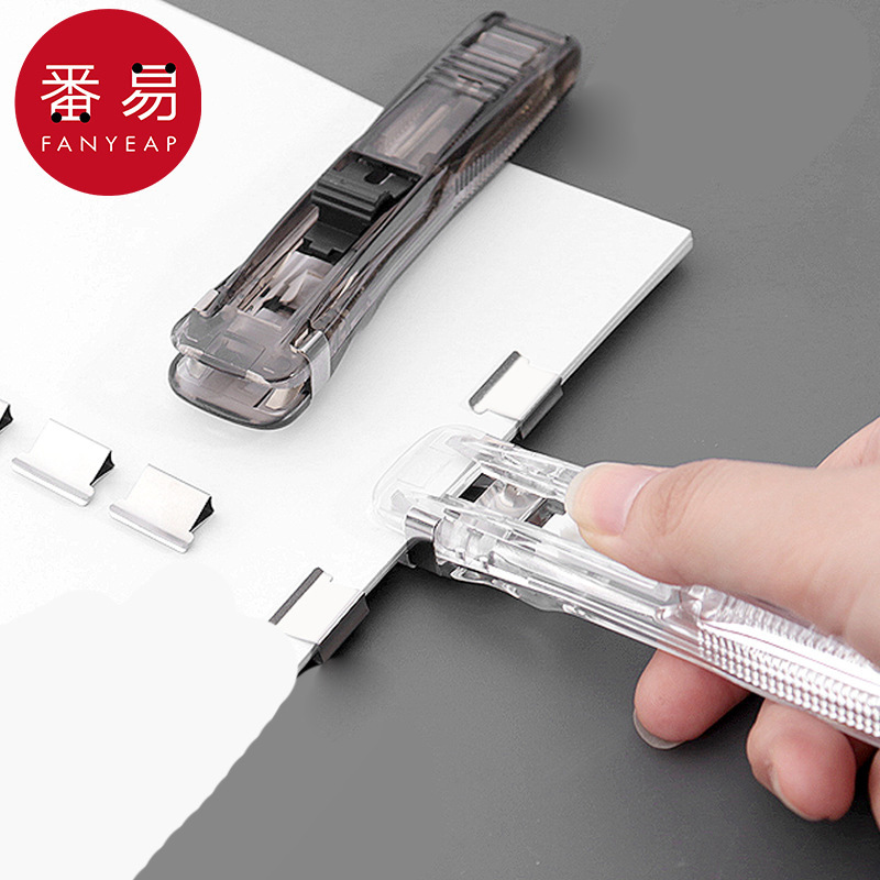 推夹器A1pq508-卷订书装订文具固定纸张文件纸夹补充夹金属小夹子 - 图0