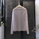 ເສື້ອຜ້າແຟຊັ່ນຍີ່ປຸ່ນ lace mesh top bottoming shirt for women
