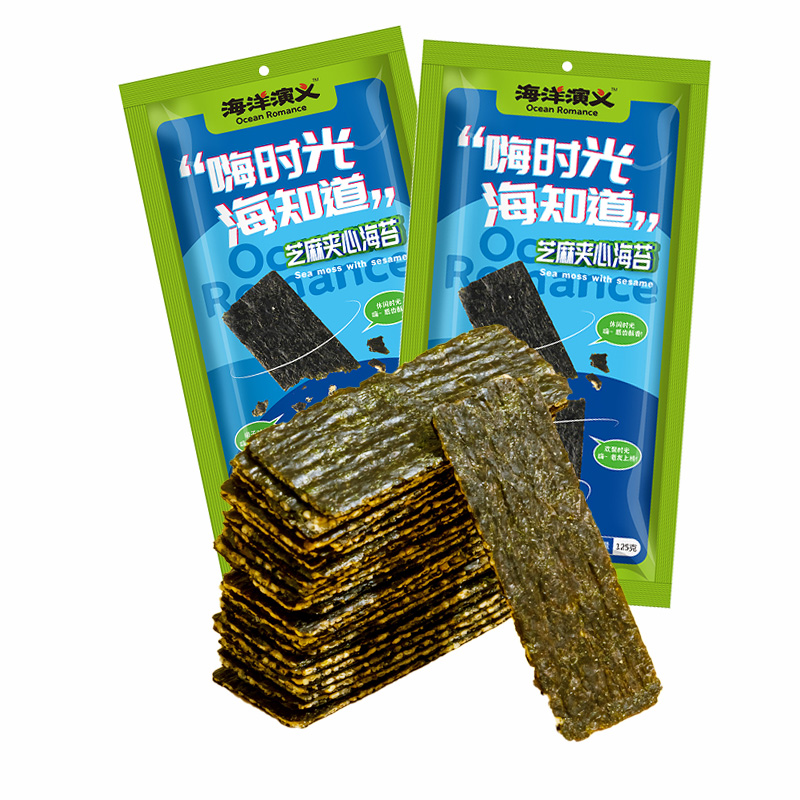 即食儿童寿司拌饭夹心海苔脆3包375g