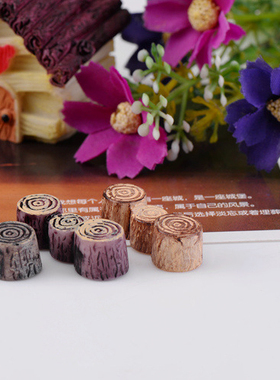 微景观手工小饰品迷你木桩桥墩河道小树桩创意手工多肉花盆小摆件