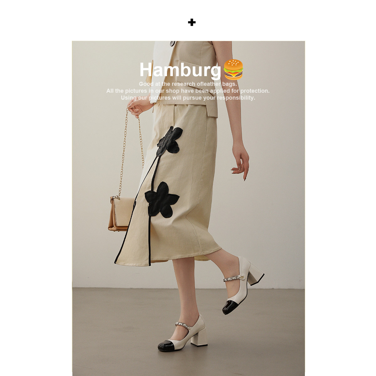 【汉堡Hamburg】复古玛丽珍鞋圆头高跟鞋女厚底粗跟jk单鞋子女,淘宝优惠券,粉丝福利购,淘宝优惠卷