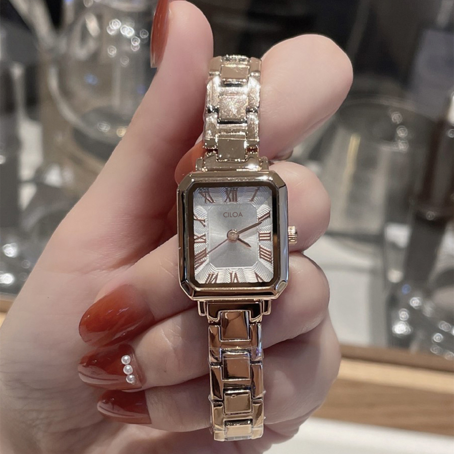 法国小众女士正品名牌女款小方表 迪洛希国产腕表