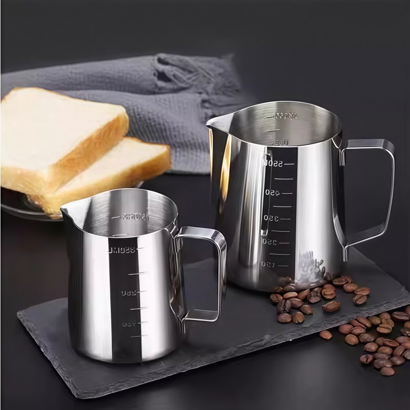 不锈钢拉花杯316刻度量杯拉花缸泰式拉茶店尖嘴奶茶缸咖啡杯奶壶,淘宝优惠券,粉丝福利购,淘宝优惠卷