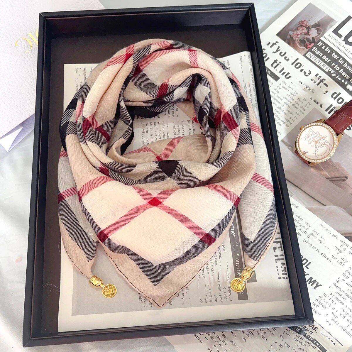 丝巾磁吸扣方巾女系脖高级感围巾春秋冬护颈女2025新款棉麻围巾,淘宝优惠券,粉丝福利购,淘宝优惠卷