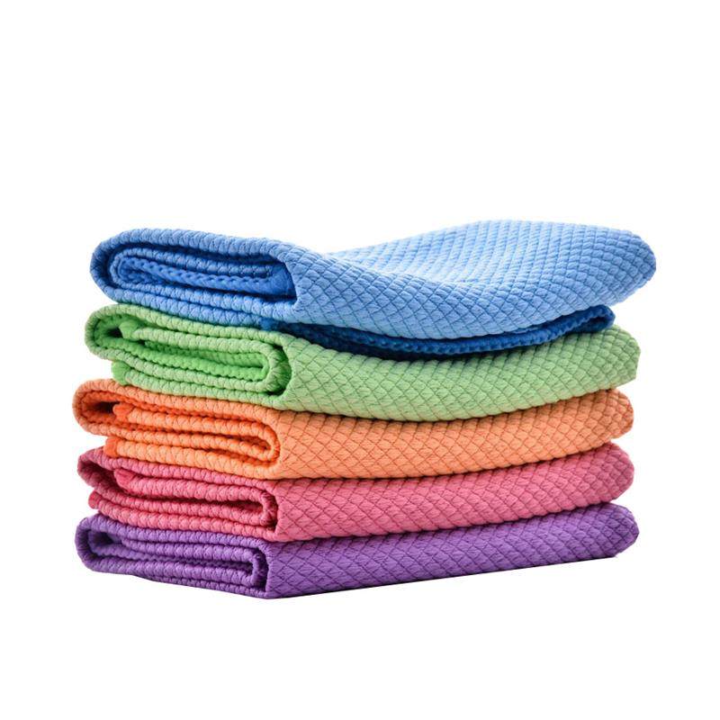 魔力抹布擦玻璃专用鱼鳞吸水无水印厨房毛巾清洁布镜子桌碗家务布 - 图3