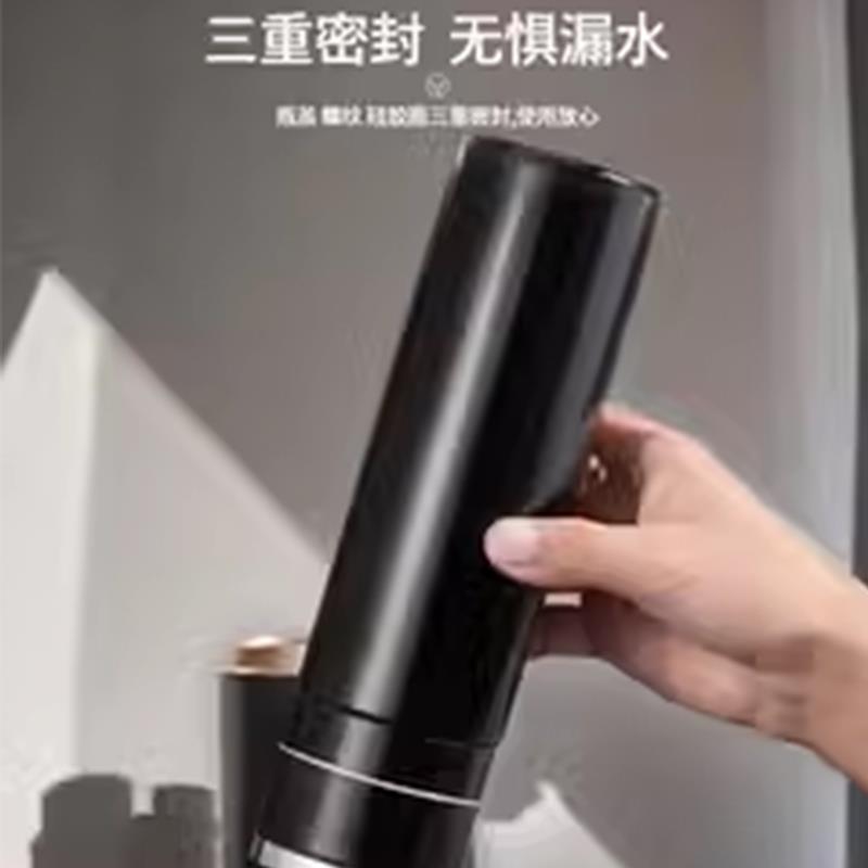 德国一键开盖车载玻璃杯防摔保温杯2024开车新款按压茶杯司机男士