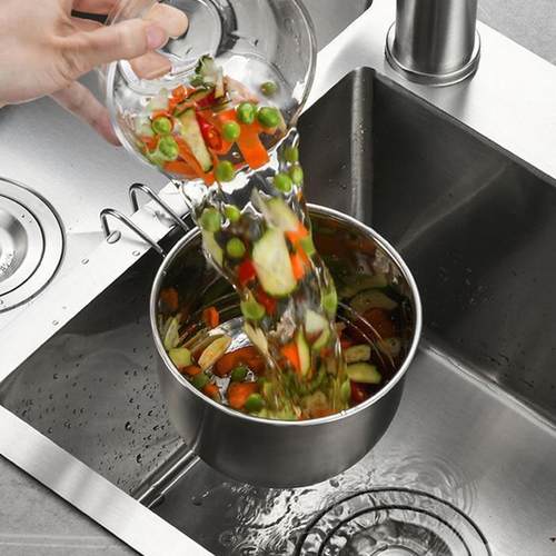 厨房水槽置物架不锈钢沥水架抹布海绵架过滤神器沥水篮剩饭剩菜网 - 图2