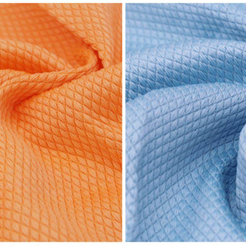 魔力抹布擦玻璃专用鱼鳞吸水无水印厨房毛巾清洁布镜子桌碗家务布 - 图1