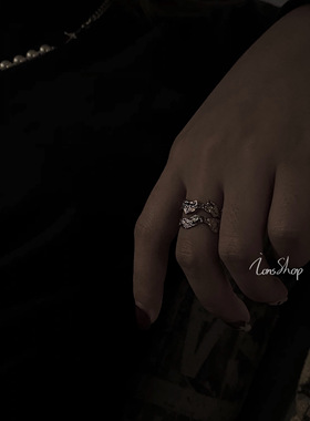 轻奢戒指ionsshop双层高级肌理