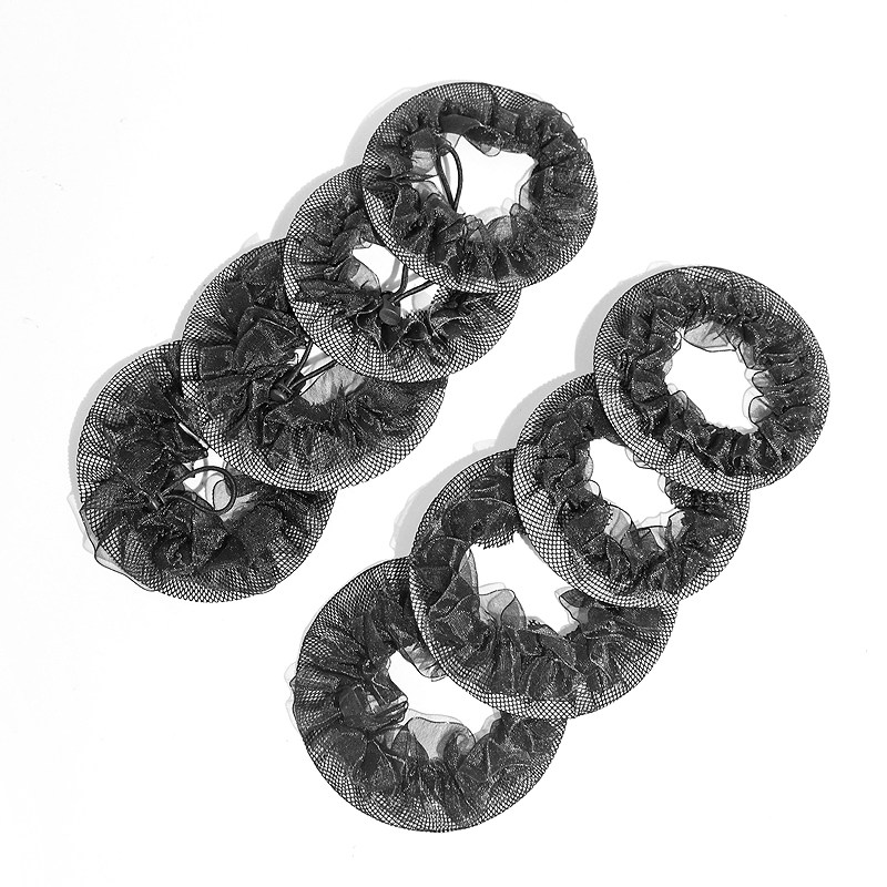 T发网C1pq808-黑色花边盘发网兜丸子头发圈发饰舞蹈生盘发用头饰,淘宝优惠券,粉丝福利购,淘宝优惠卷