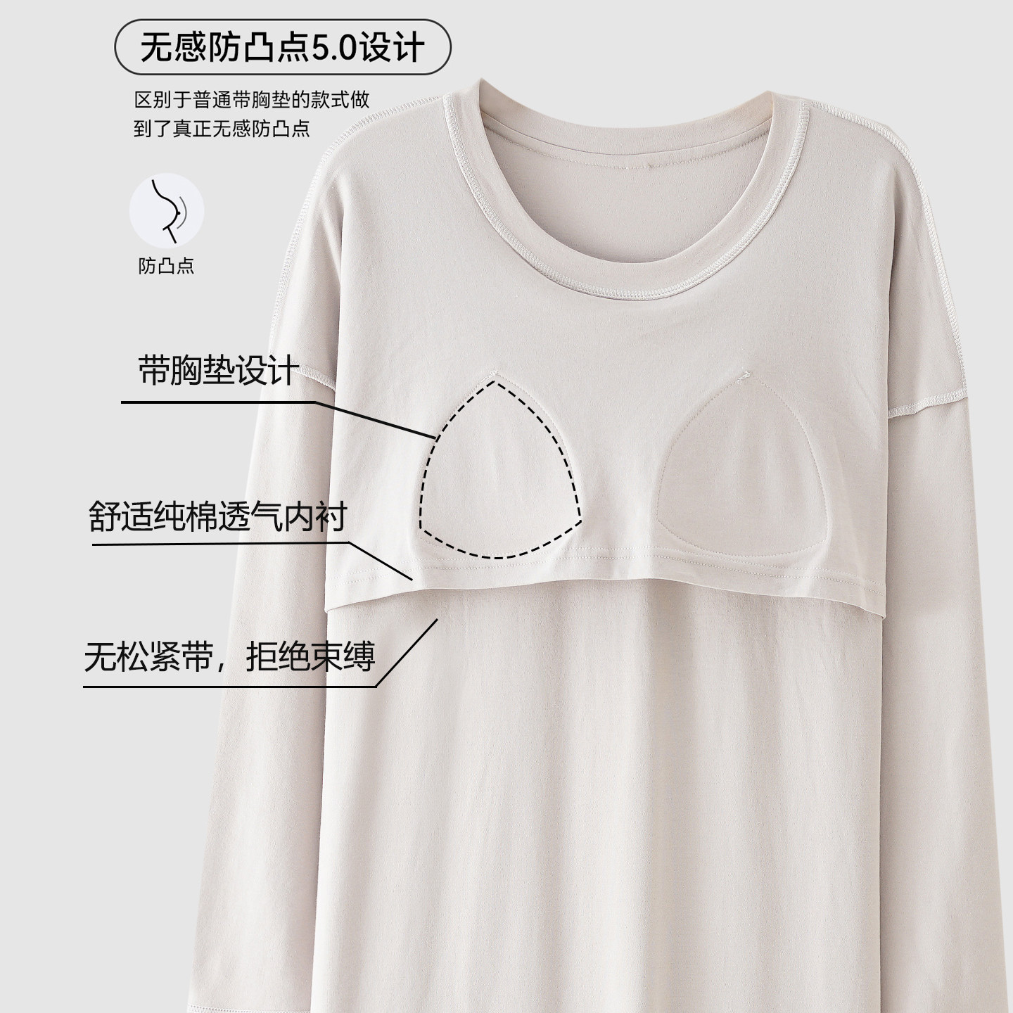 睡裙女秋长款到脚踝纯棉带胸垫防凸点高个子超长长裙秋冬长袖睡衣,淘宝优惠券,粉丝福利购,淘宝优惠卷