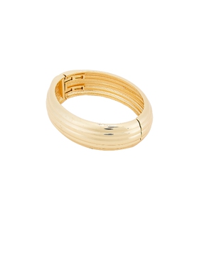 BaubleBar金色手镯通勤风夏季新品光面宽版REVOLVE