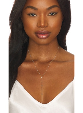 EF COLLECTION DIAMOND CALLAE 套索项链 金属金色REVOLVE小众新