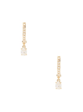 EF COLLECTION OVAL DROP DIAMOND MINI 哈吉斯 金属金色REVOLVE