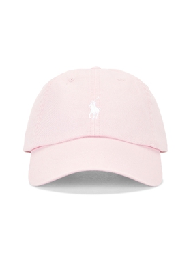 Polo Ralph Lauren秋冬鸭舌帽浅粉色小马刺绣软顶棒球帽REVOLVE