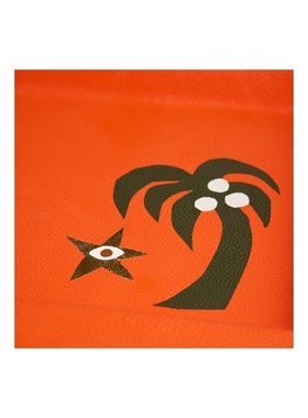 Jonathan Adler Playa Leather Rectangle Tray 橙色REVOLVE小众